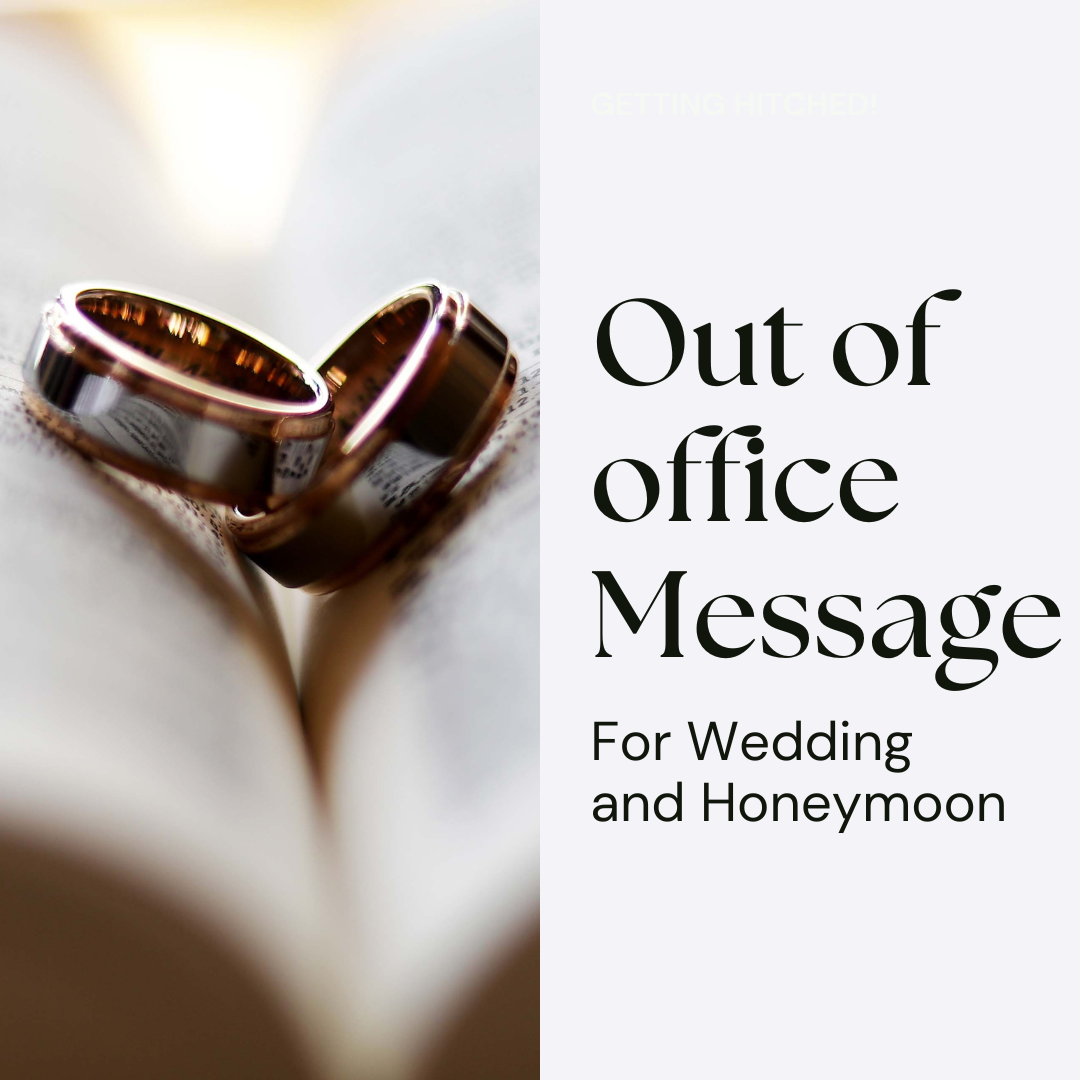 Out of office message for wedding